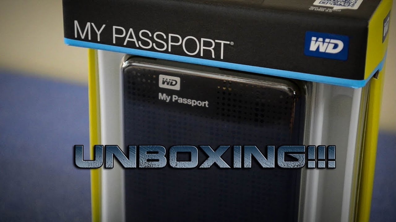 Western Digital My Passport 1tb external Hard drive unboxing