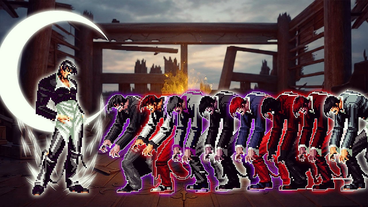 [KOF Mugen] Boss Orochi Iori AR Vs 8 Ultimate Iori Yagami Team