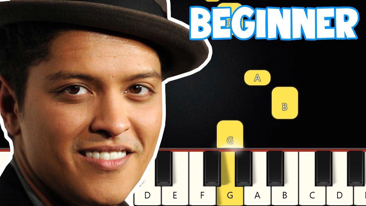 Count On Me - Bruno Mars | Beginner Piano Tutorial | Easy Piano
