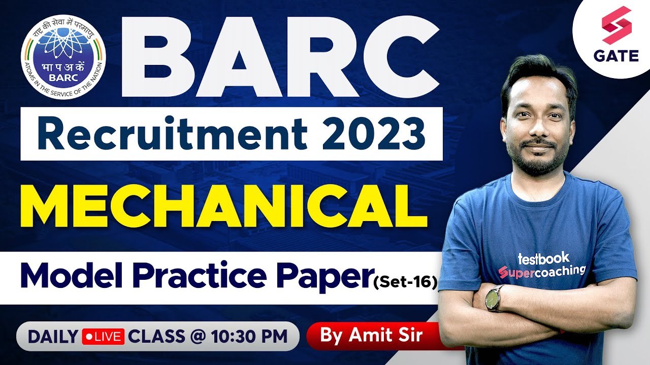 BARC Recruitment 2023 | BARC Model Paper | Mechanical | BARC Mechanical 2023 |By Amit Maurya Sir #16