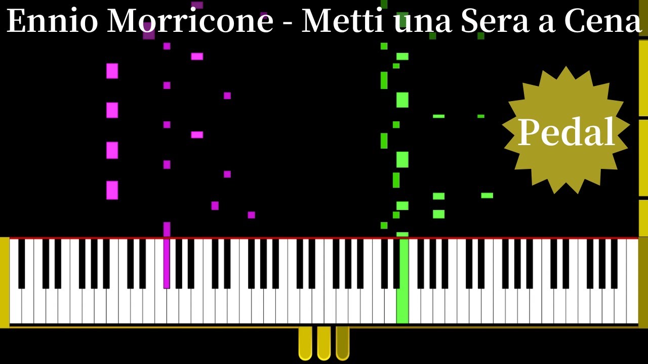 Ennio Morricone - Metti una Sera a Cena | Piano Tutorial【Synthesia-style】