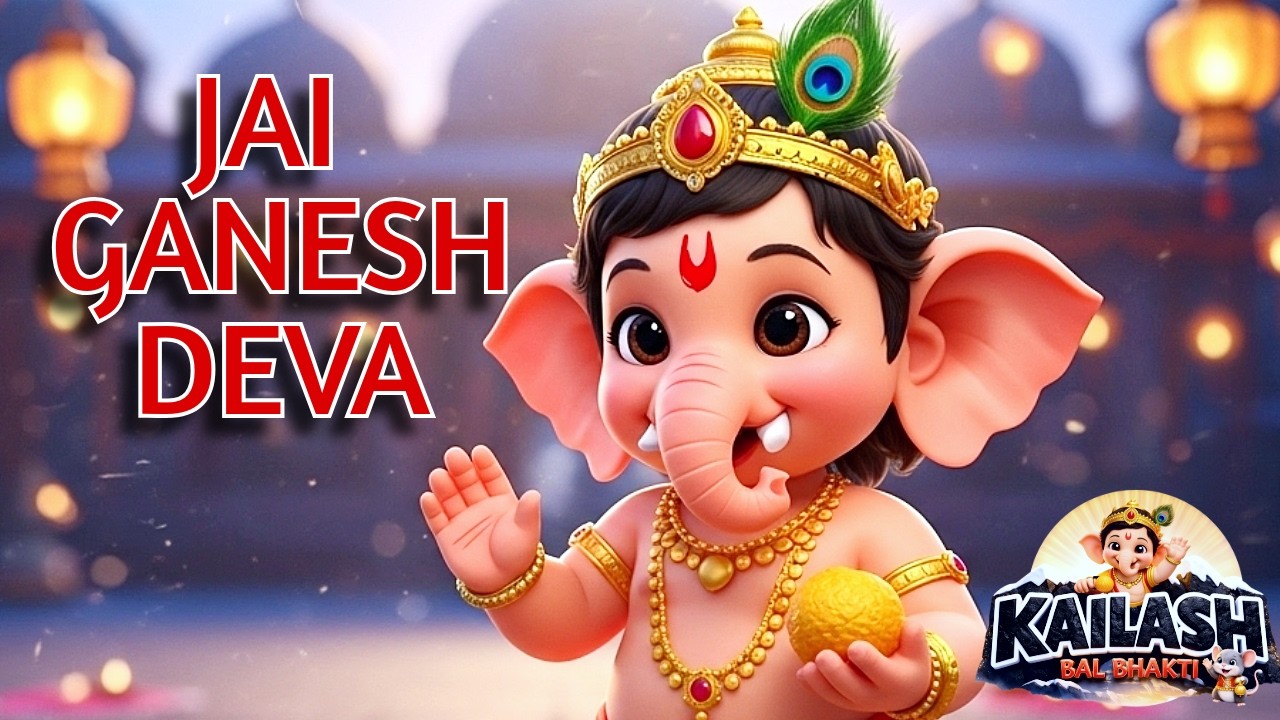 Jai Ganesh Deva 🌺| Ganesh Aarti for Kids | Hindi Bhajan Song for Children | Bal Bhakti
