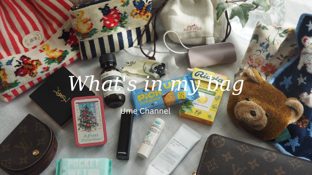 【SUB】What's in my bag/アラフォー主婦のリアルなバッグの中身/おいしいパンとコーヒーの朝ごはん/30代主婦/パグ