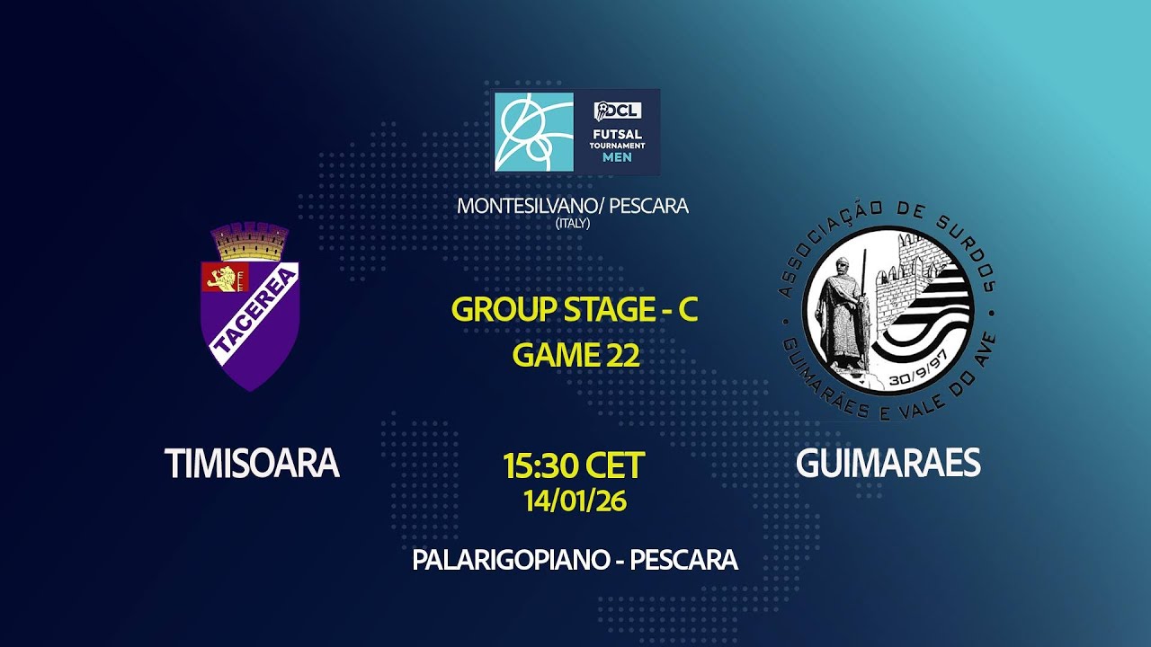 Futsal 2026 | Men | GROUP C | GAME 22 | TIMISOARA vs GUIMARES