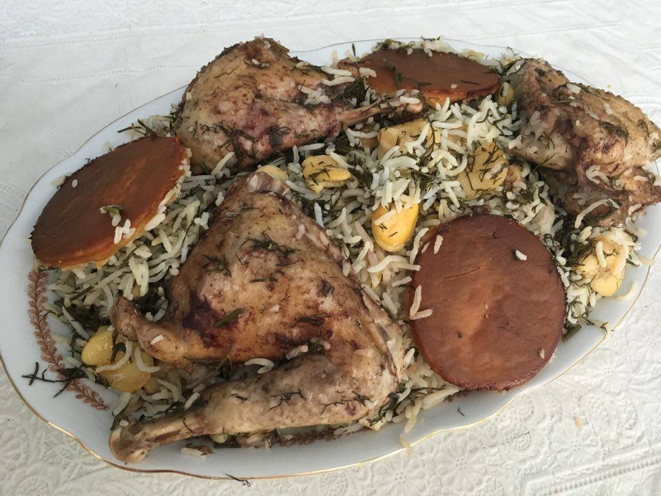 Paxlalı,şüyüd plov.