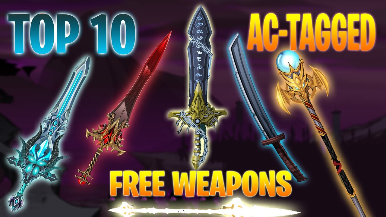 AQW TOP 10 BEST AC-TAGGED WEAPONS 2021