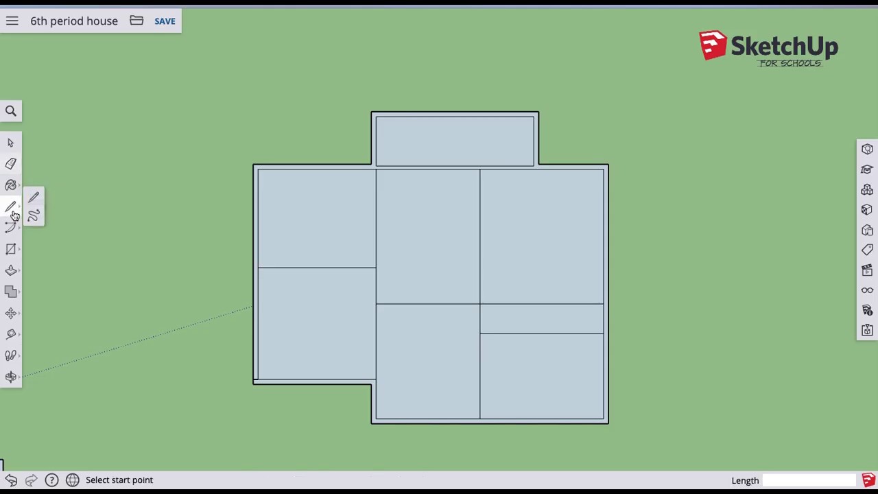 SketchUp 2D Floorplan - Walls Tutorial
