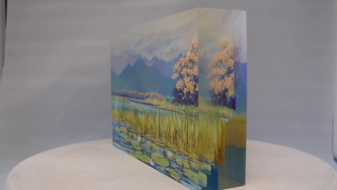 Layered Resin Landscape Painting