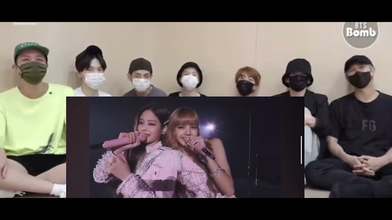 bts reaction to Blackpink sure thing live performance (fake reaction)