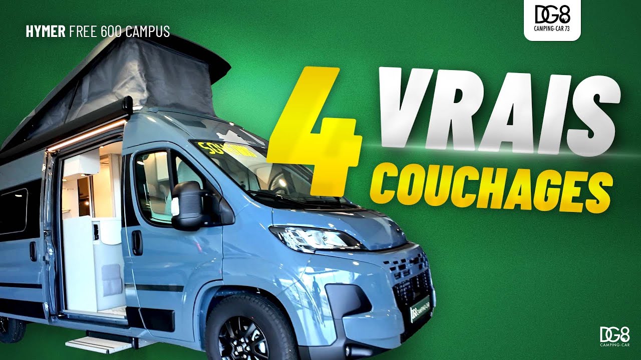 FREE 600 CAMPUS 2026 &ndash; Camping-car compact 5,99 m | 4 places, 4 couchages | Fiat 140 ch