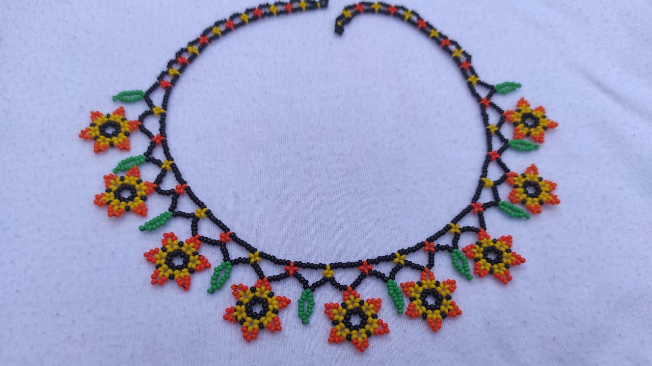 COLLAR DE FLORES PASO A PASO (MUY FÁCIL!)