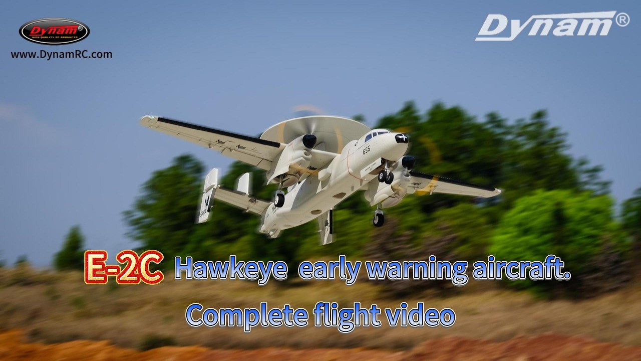 Dynam E 2C Hawkeye &mdash; 360&deg; Rotating Radar & Smooth Flight Performance #dynamrc #rcplanes #aew