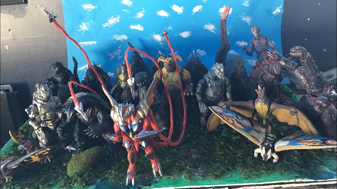 All the Custom Godzilla Figures I made in 2018