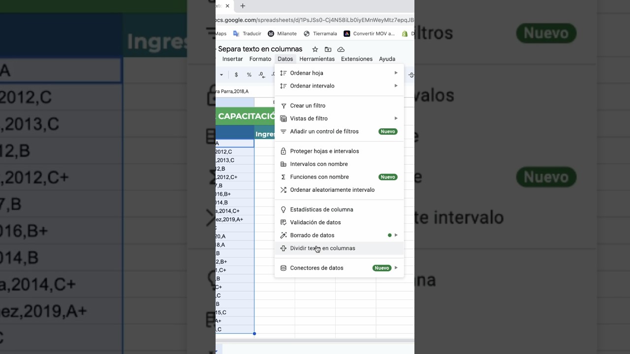 Una funci&oacute;n rapid&iacute;sima que te va a ahorrar much&iacute;simo tiempo en Google Sheets 👌🏽