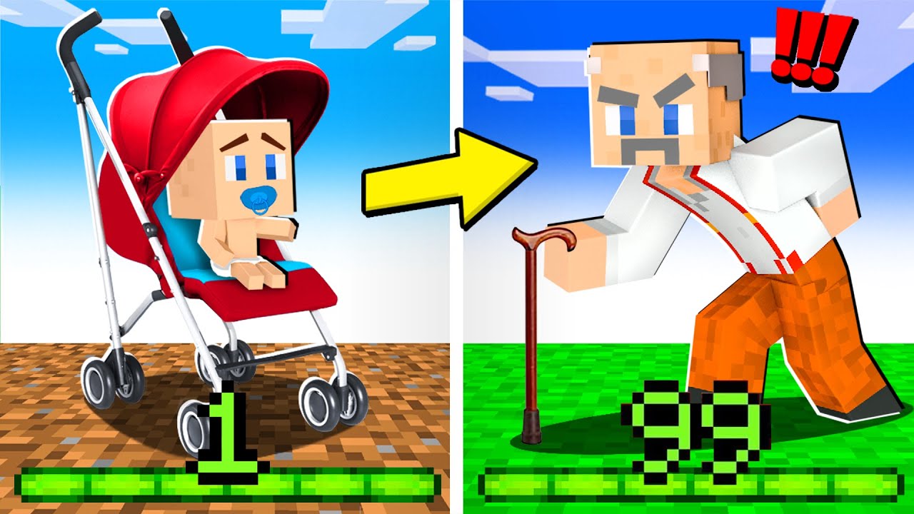 MINECRAFT, ale EXP to WIEK! 👨‍🦳👶
