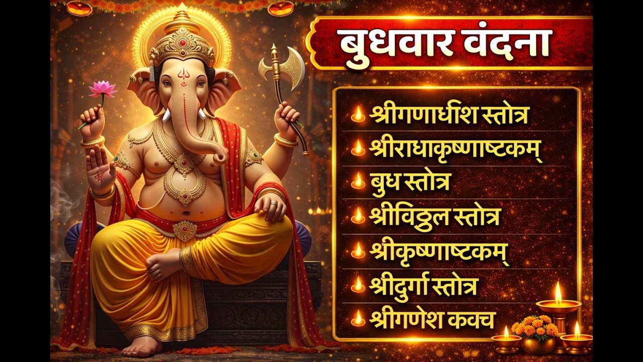 #budhwar /श्रीगणाधीश स्तोत्र/श्रीराधाकृष्णाष्टक/बुध/श्रीविठ्ठल/श्रीकृष्णाष्टकं/श्रीदुर्गा स्तोत्र