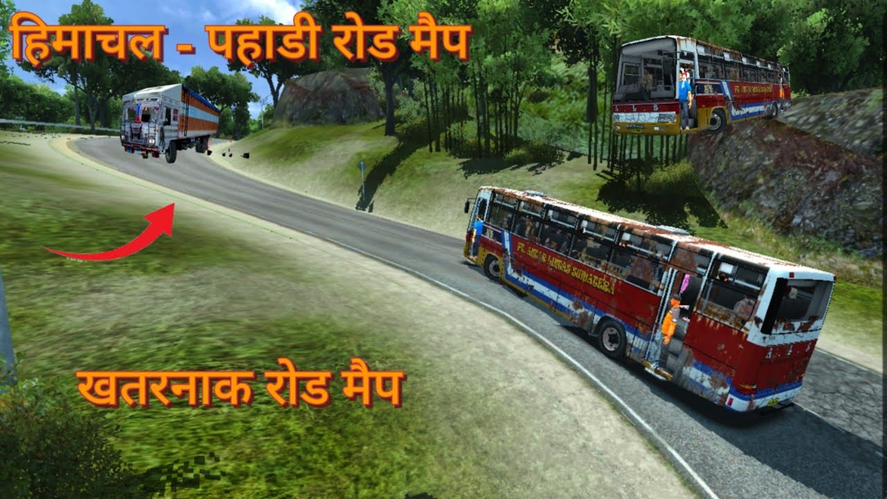 Himachal - Pahadi Road Map Bus driving