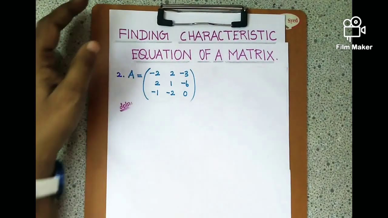 НАХОЖДЕНИЕ ХАРАКТЕРИСТИЧЕСКОГО УРАВНЕНИЯ МАТРИЦЫ (Часть 2)