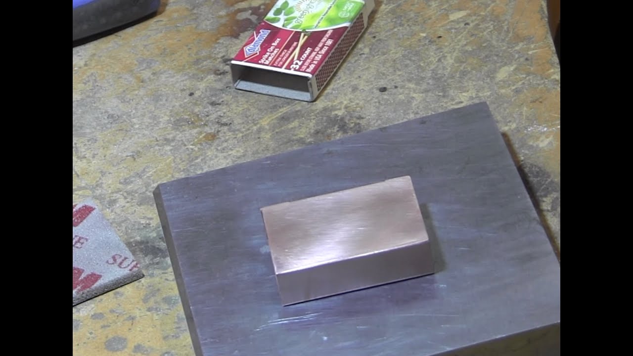 Tutorial: Sleeve For Matchbox, Copper Matchbox cover.