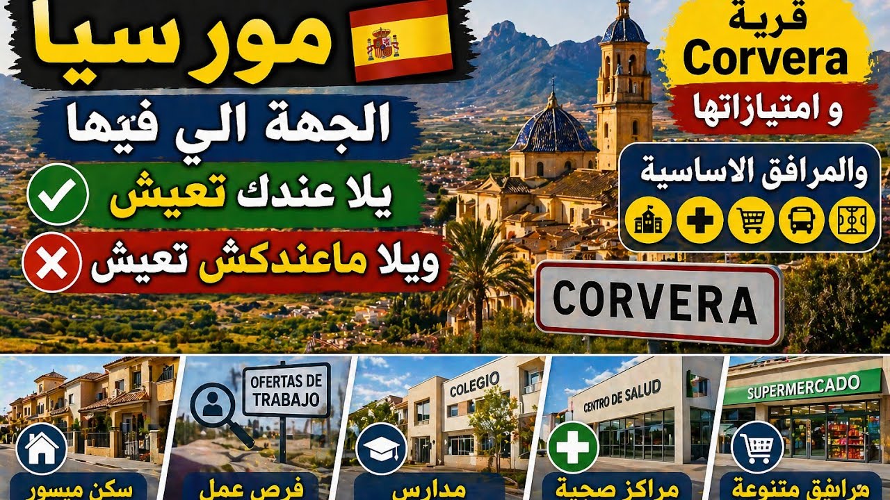 مورسيا 🇪🇦الجهة الي فيها يلا عندك تعيش ويلا ماعندكش تعيش.قرية Corvera وامتيازاتها والمرافق الاساسية