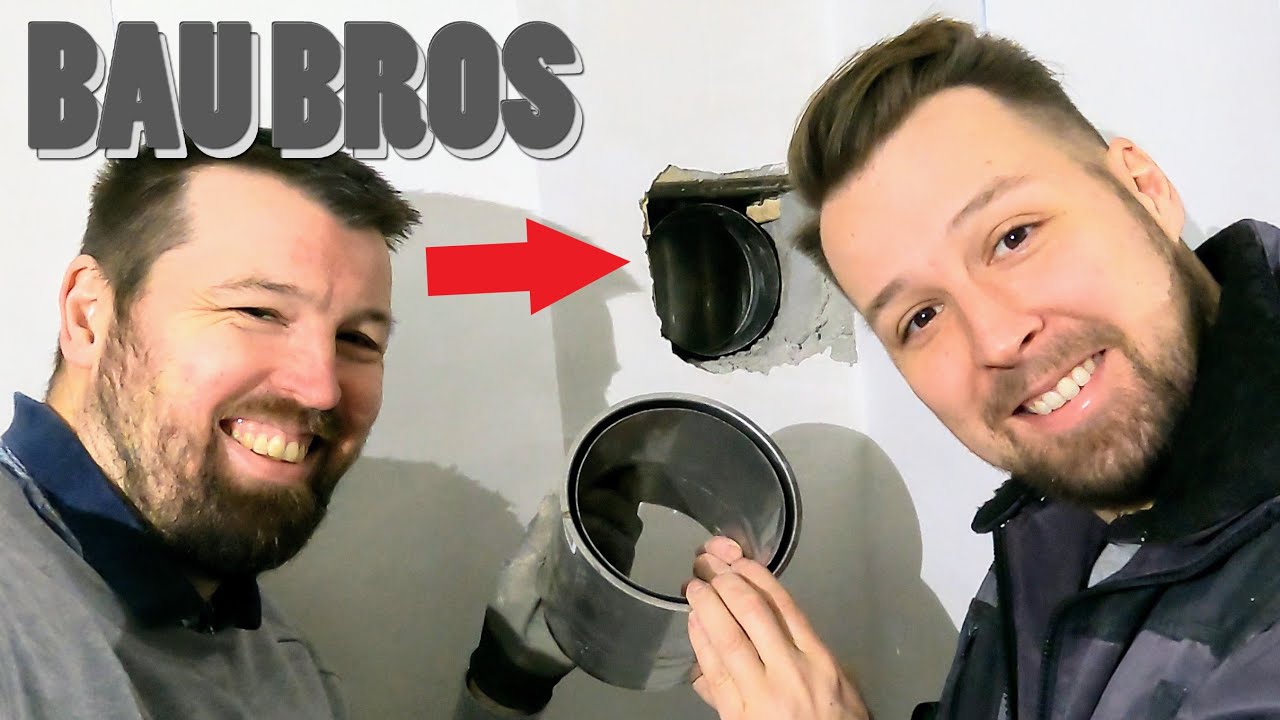 Edelstahl Wandfutter einbauen - Schornsteinsanierung selber machen | #BauBros Folge 169