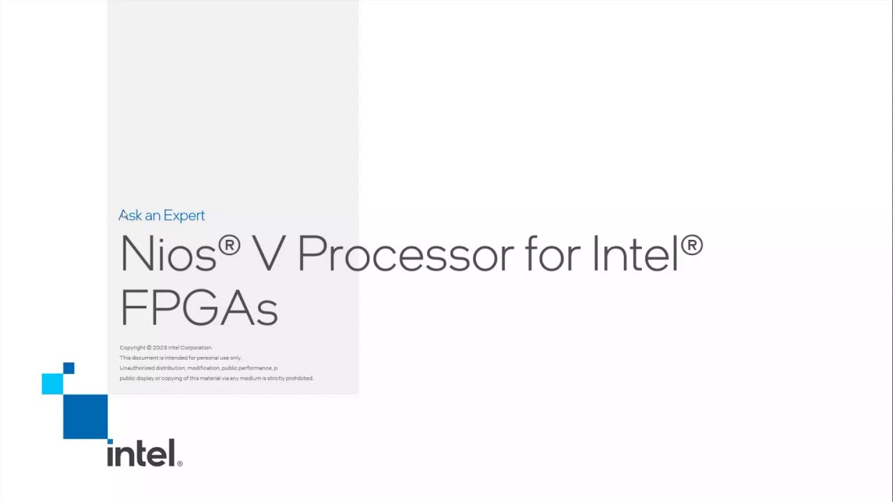 Nios® V Processor for Intel® FPGAs 