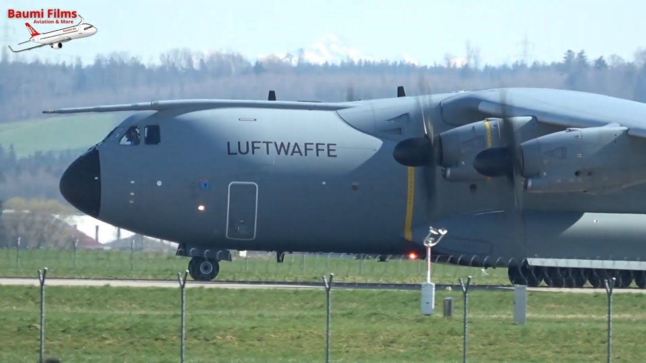 Planespotting Memmingen Airport - Landung Airbus A400M - 04.04.2025