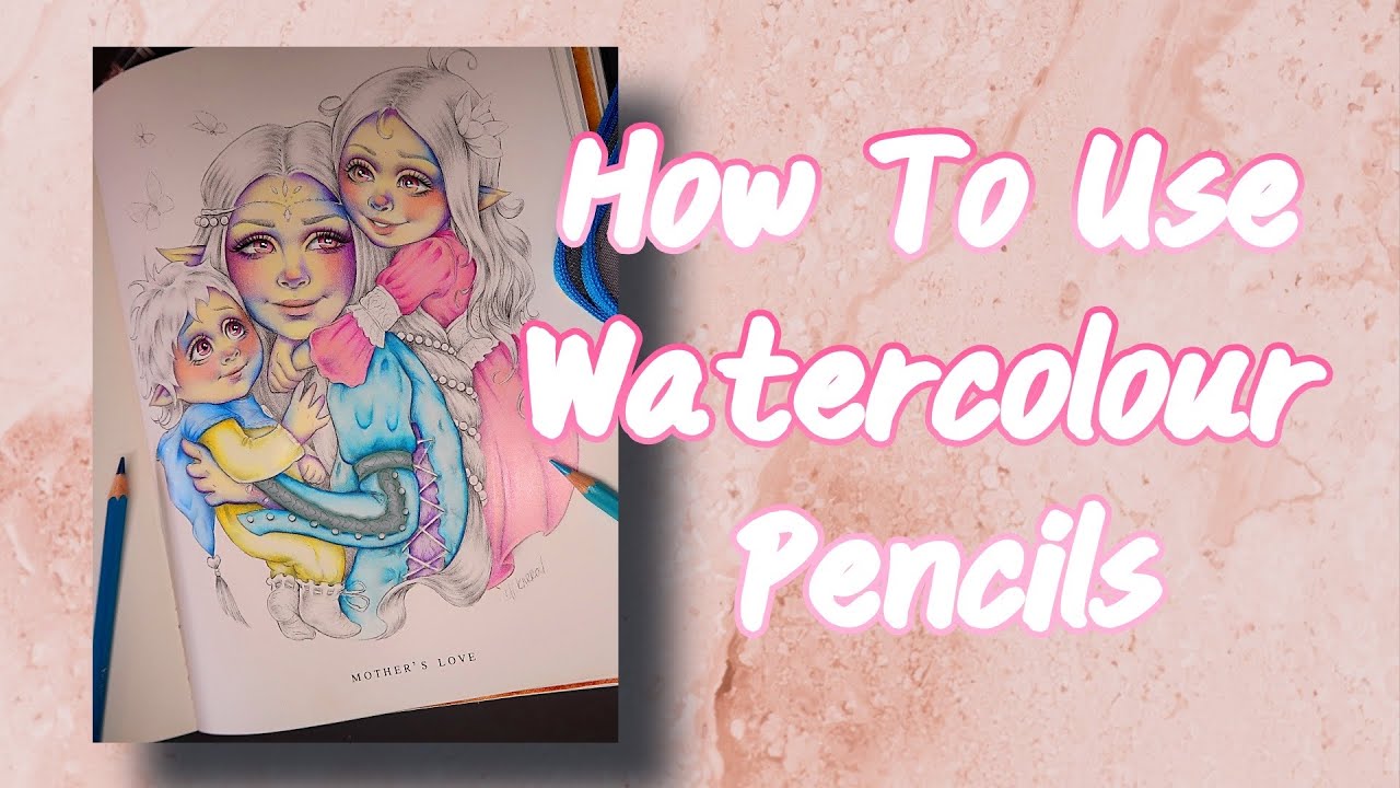 How Too Use Watercolour Pencils - Wildflower Folk Coloring Book