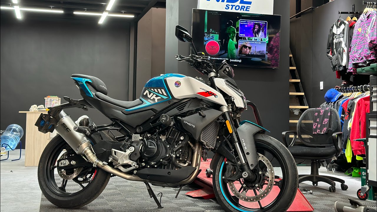 Le cambiamos el escape a la NUEVA CF moto 450NK y así quedó 🔥🔥