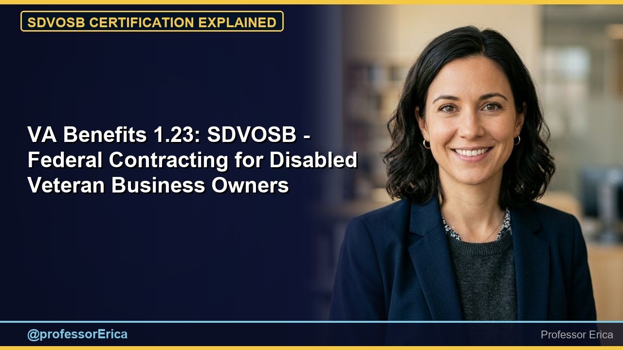 VA Benefits - SDVOSB: Federal Contracting for Disabled Veteran Business Owners [23]