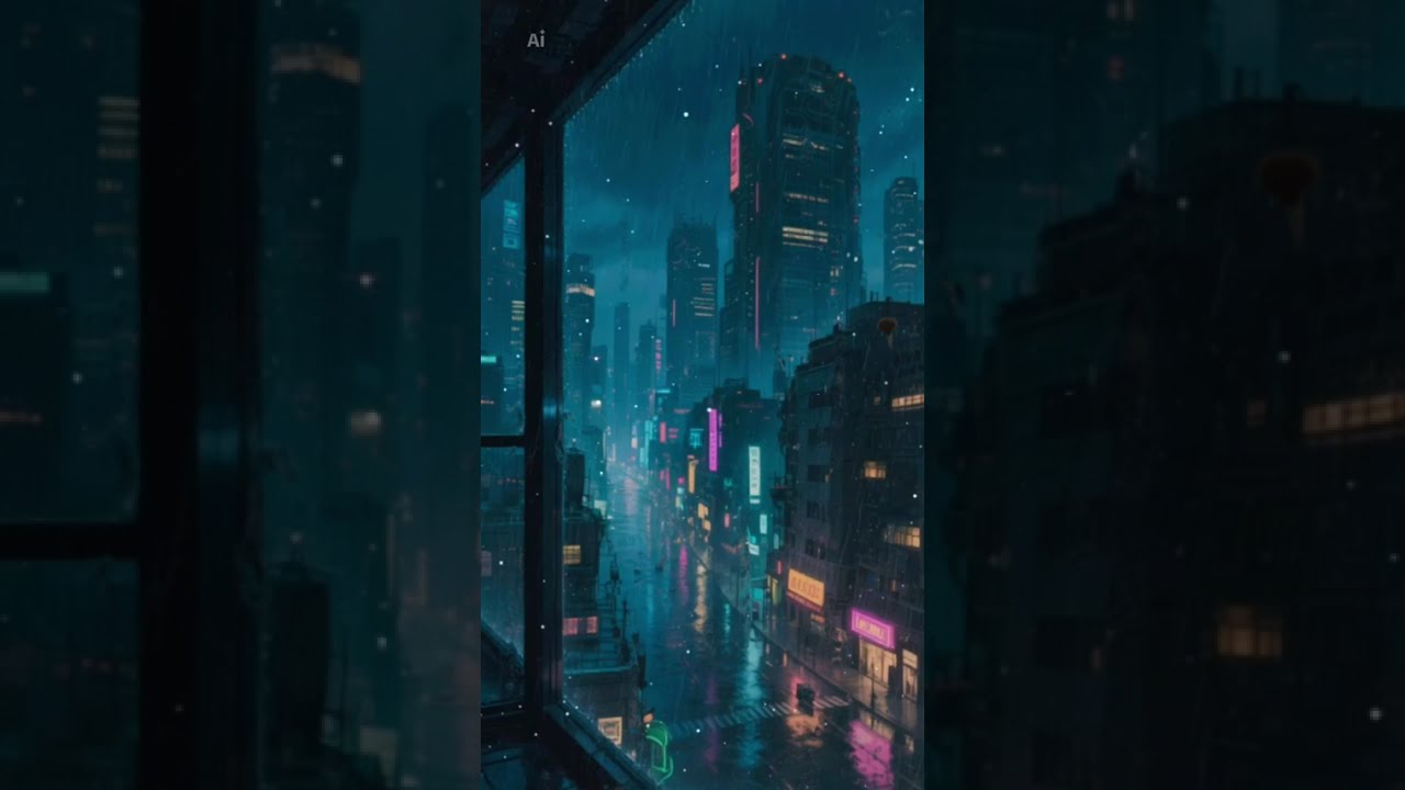 Electric clouds and Midnight Rain, Cyber punk 🌧 