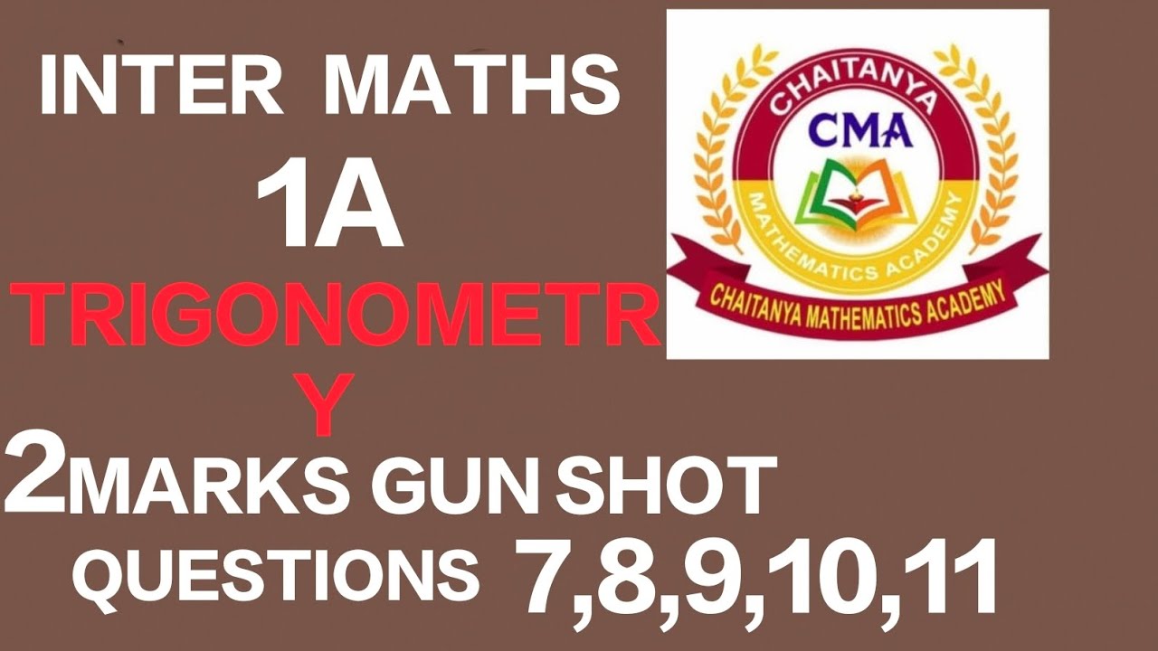 INTER MATHS 1A( TG & AP ) TRIGONOMETRY VERY SHORT ANSWER QUESTIONS 