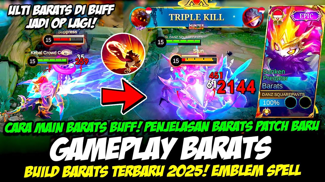 CARA MAIN BARATS BUFF❗TIPS BARATS SAKIT + TERKUAT❗BUILD BARATS TERBARU❗GAMEPLAY BARATS SEASON 39