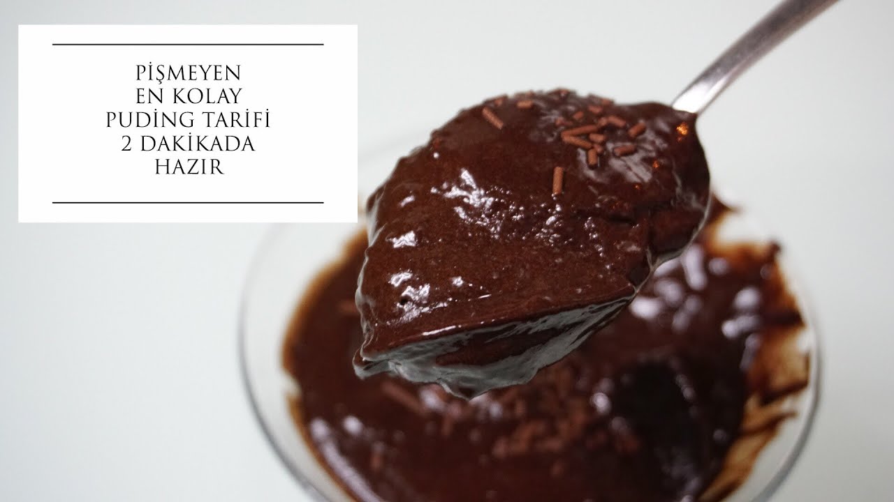 2 dakikada pişirmeden çikolatalı muzlu puding / diyet tatlı tarifleri / Figen Ararat