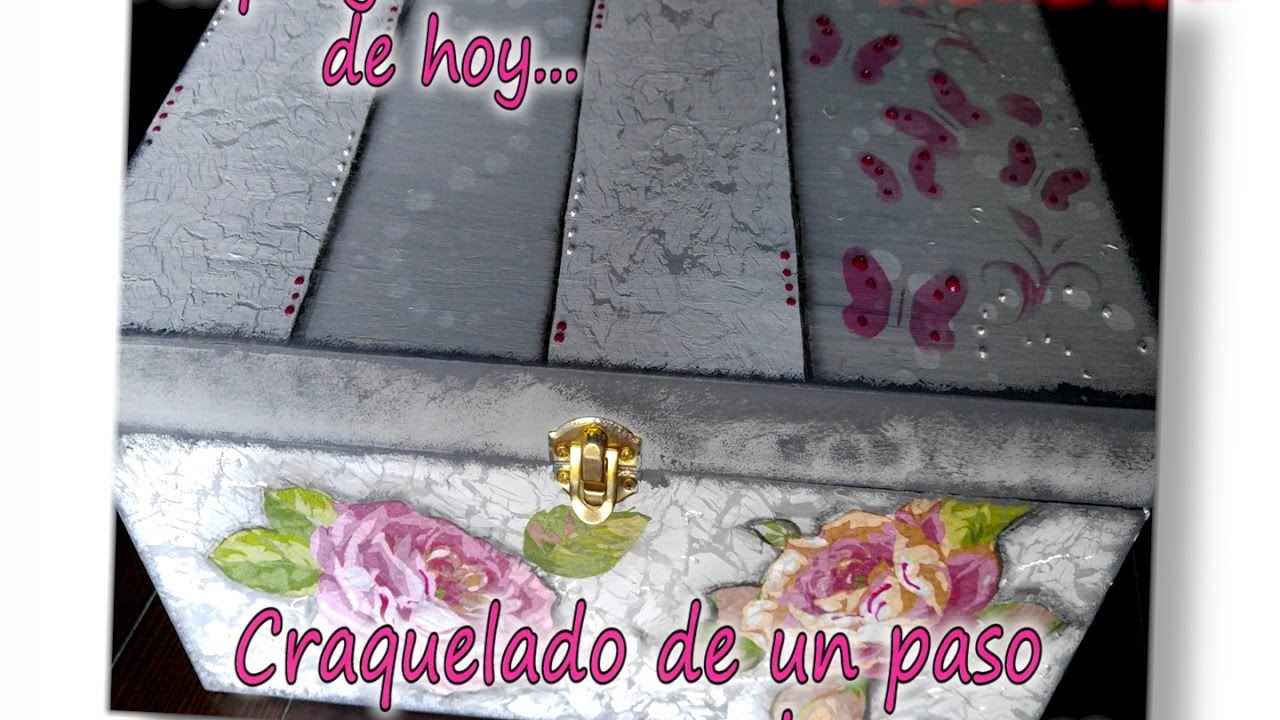 Craquelado de un paso y decoupage . Parte 1/3
