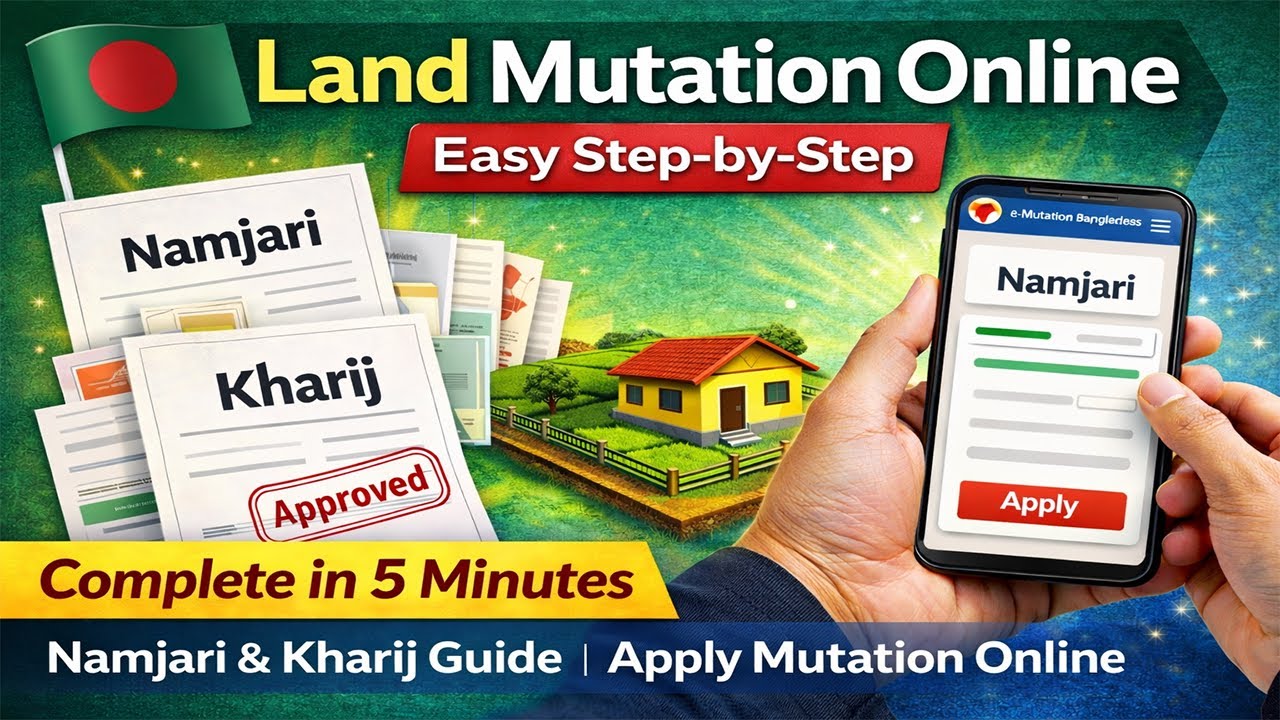 নামজারি করবেন যেভাবে | না জানলে বড় সমস্যা! Land Mutation Online 2026। #land_mutation #kharij