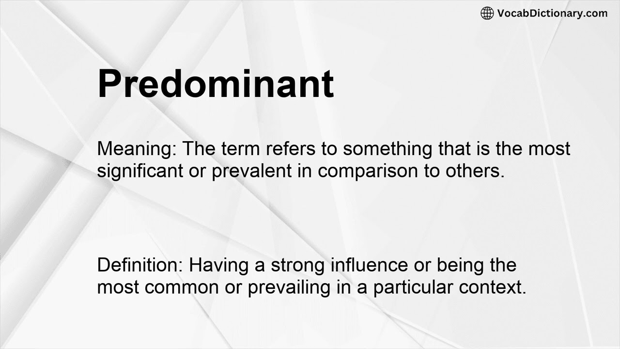 Predominant Meaning