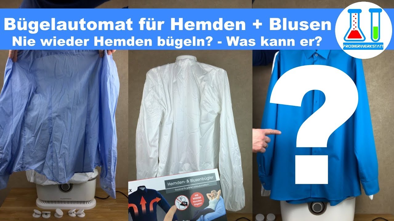 Für ca. 90 € nie mehr bügeln? Automatischer Hemden und Blusen Bugelautomat Cleanmaxx im Test deutsch
