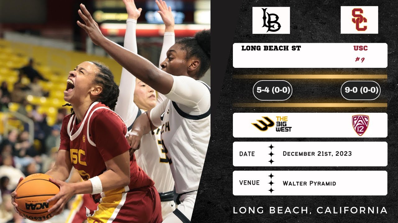 Long Beach State vs No. 6 USC | NCAA Women's Basketball | 12.21.23