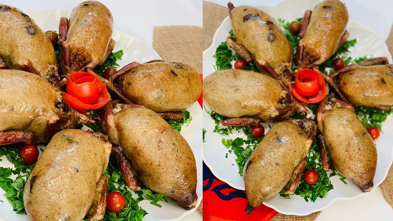 طريقة عمل حمام محشي أرز | العزومة مع الشيف فاطمة أبو حاتي