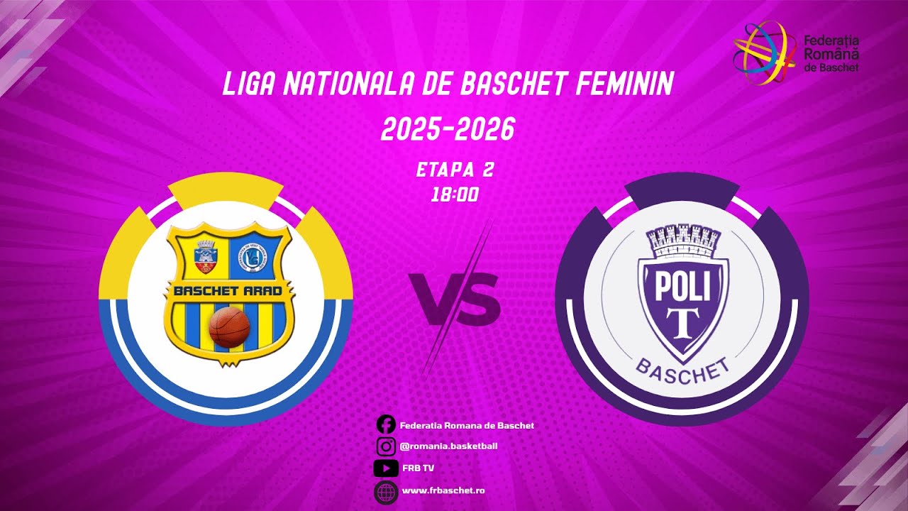 Liga Nationala de Baschet Feminin 25/26 - FCC Baschet UAV Arad vs CSU Politehnica Timișoara