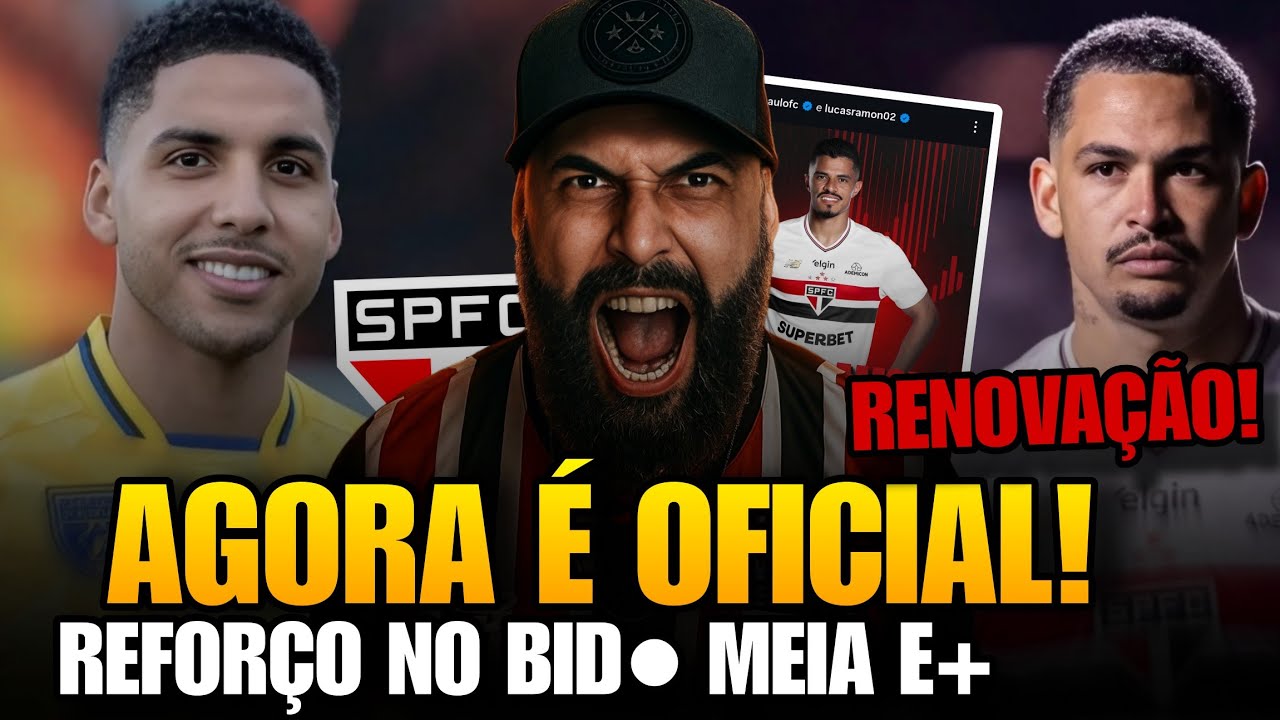 ACONTECEU HOJE! SPFC ACERTA CONTRATAÇÃO! CRESPO GANHA REFORÇO | NOVO MEIA; RENOVAÇÃO DO LUCIANO E+