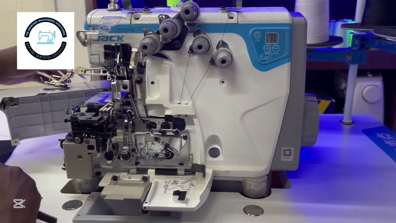 HOW TO THREAD 6 THREAD OVERLOCKER INDUSTRIAL SEWING MACHINE ( TM SEWING MACHINES DOCTORS) #sewing 
