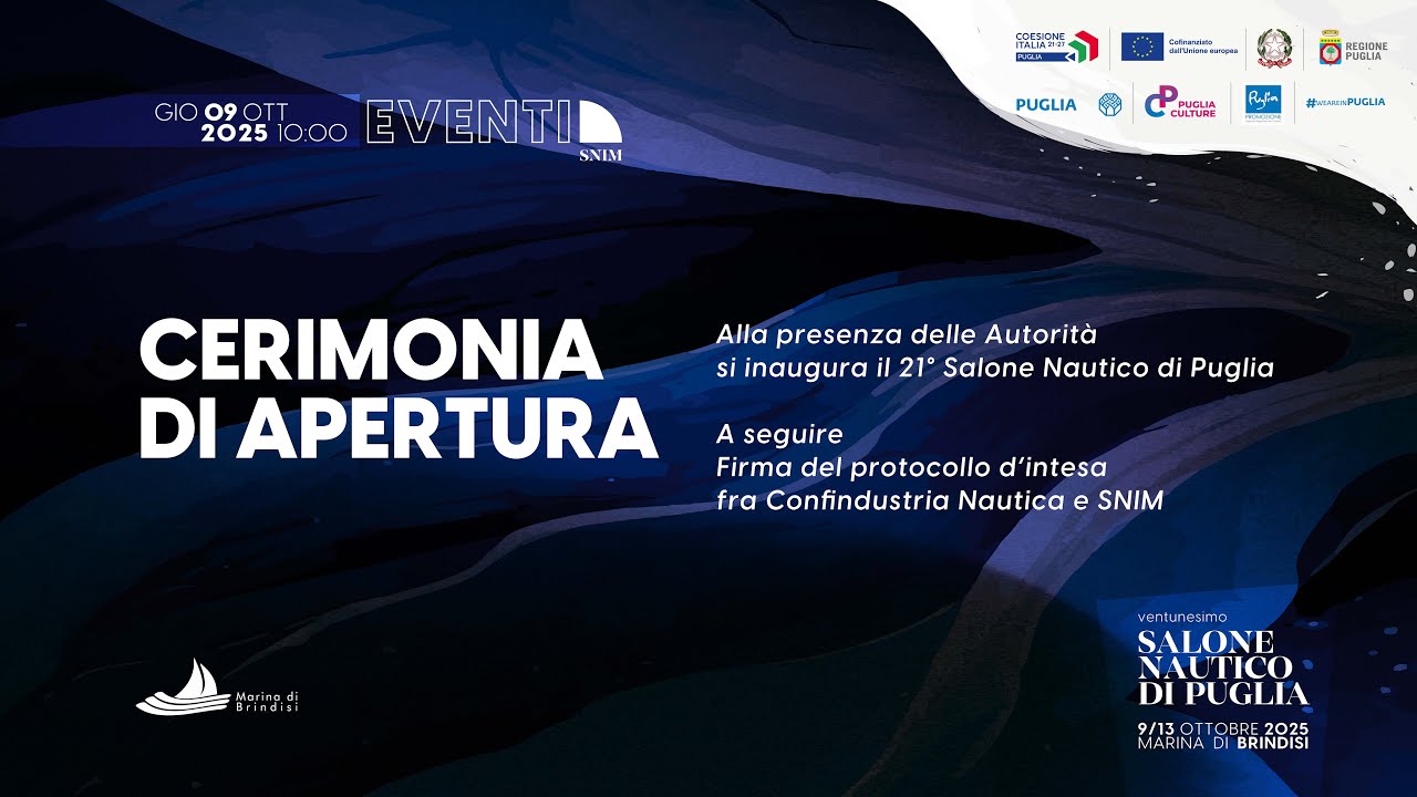 SNIM2025   INAUGURAZIONE DEL SALONE NAUTICO DI PUGLIA