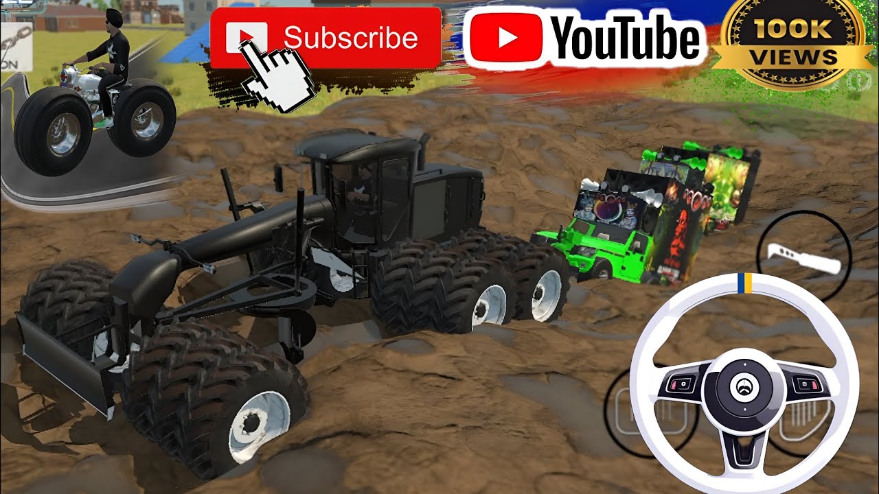 Car Stuck Mud 🪨🪨 in  Tractor jcb and🏗️🚙 Rescue in the Car 🚜🔗🚘