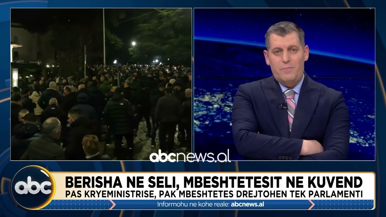 Berisha në seli, mbështetësit në Kuvend/ Përplasje mes protestuesve dhe Policisë para Parlamentit