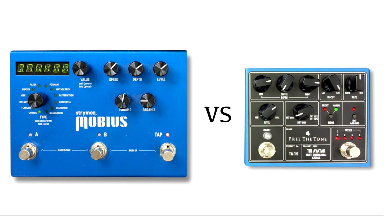 Strymon Mobius vs Free the Tone Tri Avatar Chorus STEREO