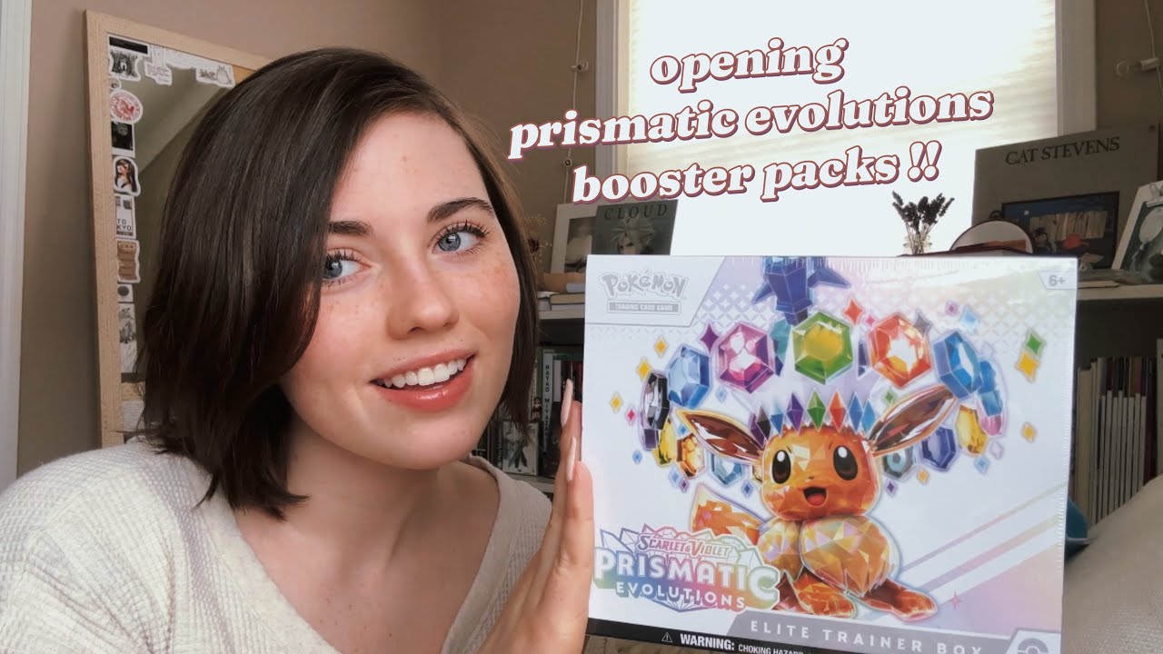 Opening Pokémon Prismatic Evolutions Elite trainer box booster packs!