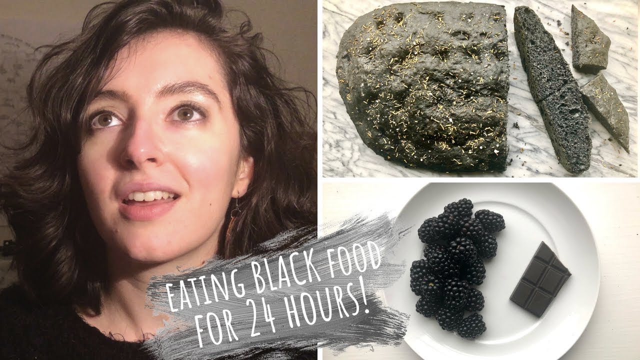 i only ate BLACK food for 24 hours (+ charcoal focaccia recipe)