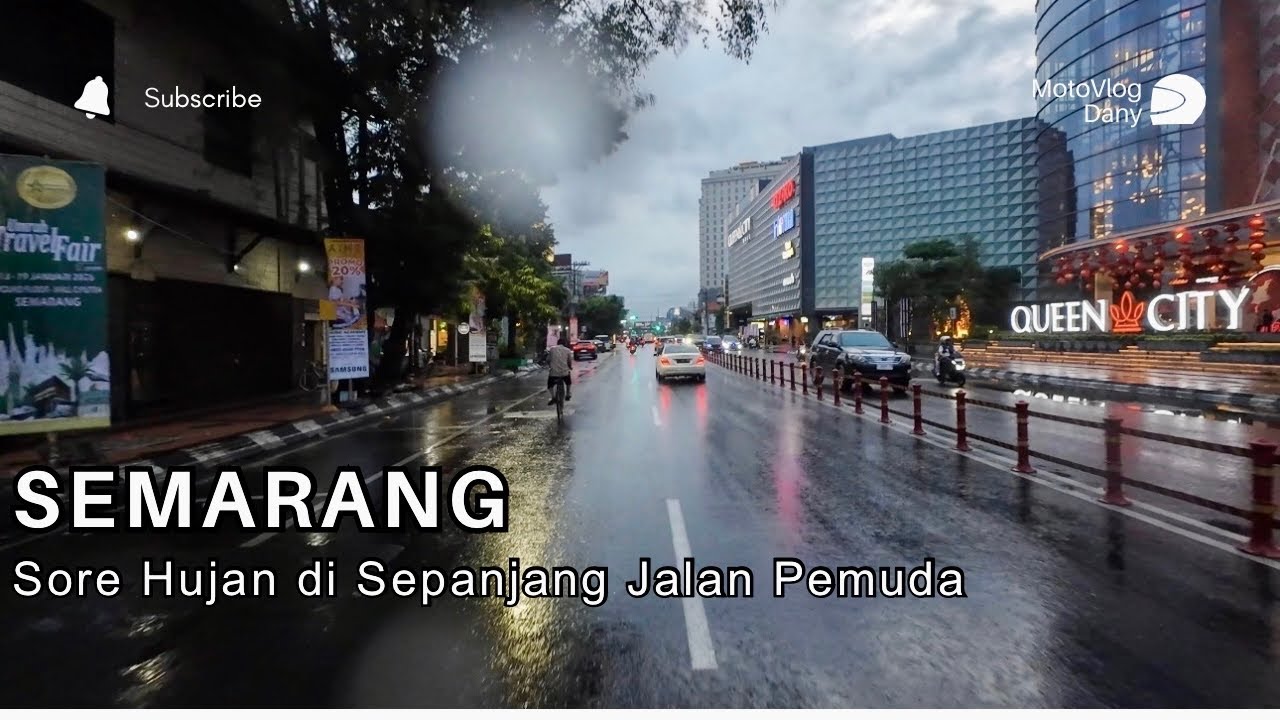 HUJAN SORE DI JALAN PEMUDA! Motor Vlog Semarang 🌧️🏍️